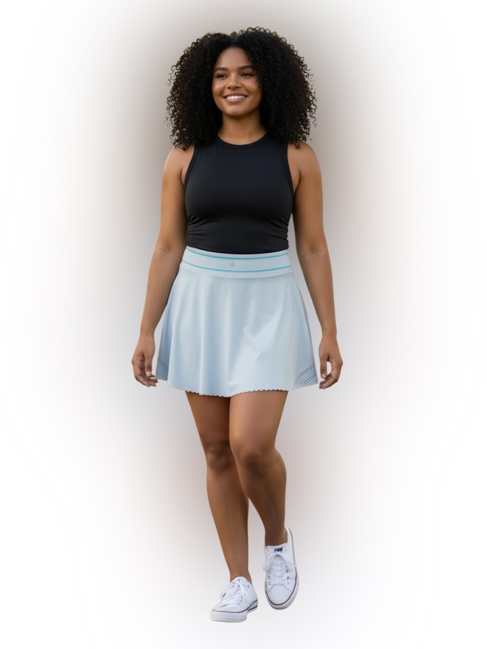 NWT RBX Active Light Blue Scalloped Hem Tennis / Golf Mini  Skort Size XXL UPF50